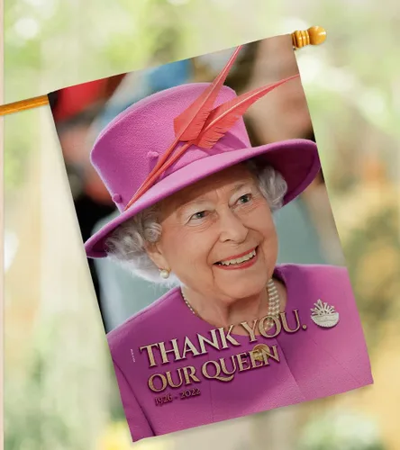 Vista 9 de Bandera de "Thank You Our Queen House" - Paquete de dulces recuerdos conmemorativos de condolencias, duelo y apoyo de emoción positiva de Estados