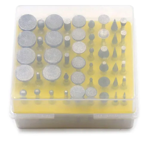 Vista 4 de Juego de 50 rebabas de rectificado con cabeza de molienda con revestimiento de diamante para herramienta rotativa Dremel