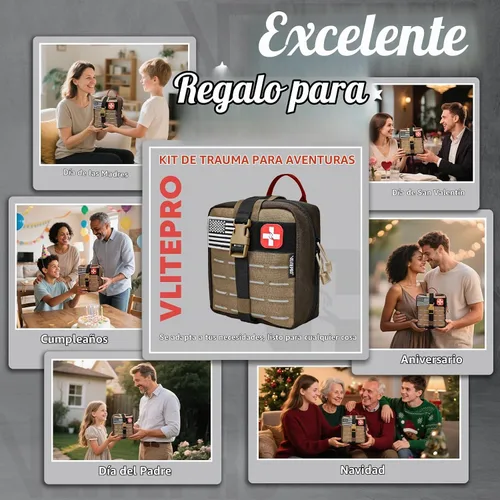 Vista 9 de 144 piezas de kit avanzado de primeros auxilios para trauma - Equipo de emergencia para acampar con torniquete, vendaje de compresión, férula de 36