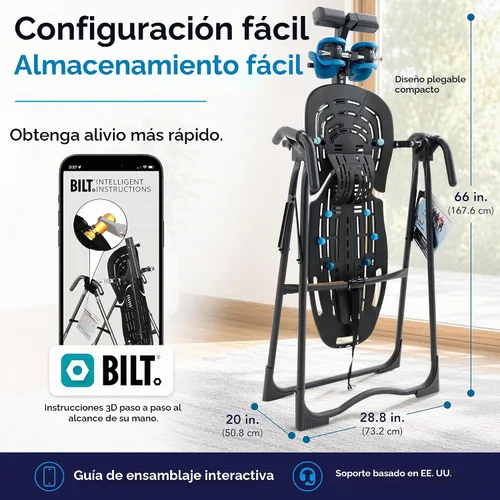 Vista 7 de TEETER Mesa de inversión EP-560 con accesorios para aliviar el dolor de espalda, registrada por la FDA, certificado de seguridad UL, capacidad