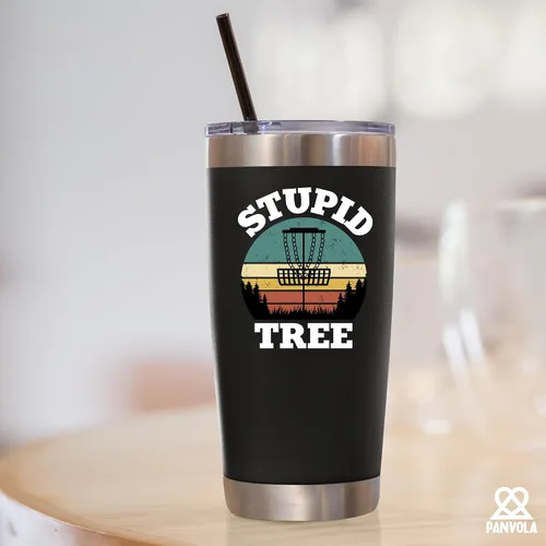 Vista 7 de Panvola Loco Árbol Divertido Regalos de Juego de Disc Golf Para Papá Mamá Abuelo Abuela De Hijo Hija Esposo Esposa Vaso Aislado al Vacío Retro
