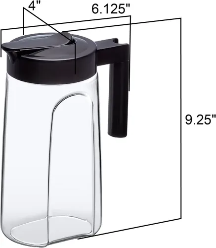 Vista 8 de Amazing Abby - Slim Mini - Jarra Tritan (48 oz), jarra de agua de plástico irrompible con tapa, sin BPA, resistente al calor, apta