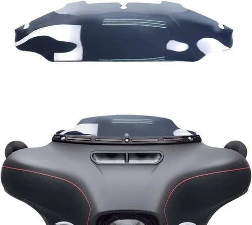 Vista 2 de Smoke 6" Wave Windshield Windscreen Fit For 1996-2013 Harley Davidson Touring Street Glide/Electra Glide/Ultra Limited/Tri Glide FLHT FLHX FLHXS