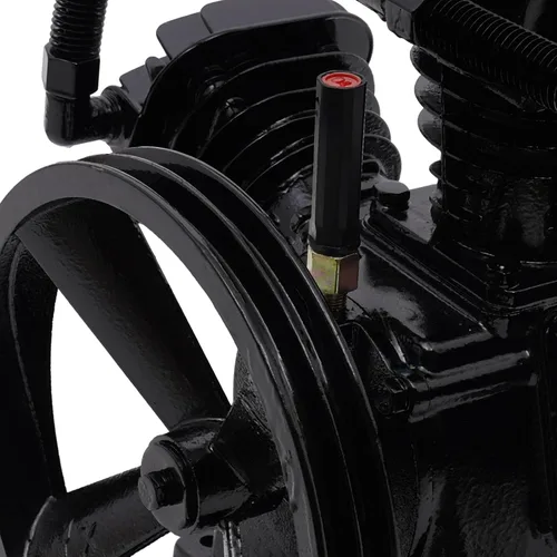 Vista 8 de Bomba de compresor de aire de servicio pesado 4-5HP, bomba de compresor de hierro fundido de 3 cilindros 10-12 CFM con filtros de aire triples