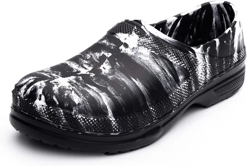 Vista 7 de Meidiastra Zapatos de chef antideslizantes e impermeables para hombre y mujer, zapatos de enfermera, zapatos de lluvia, zuecos de trabajo