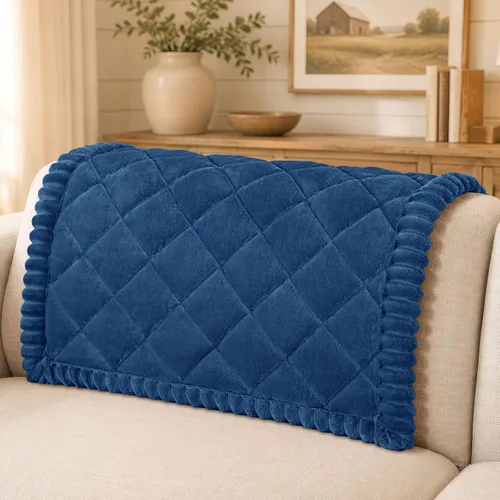 Vista 48 de Smiry Couch Cover for Dogs, Non Slip Washable Pet Sofa Protector for Large Dogs, Cats, Fuzzy Plush Sofa Covers Backrest & Armrest, Against Fur, Dirt
