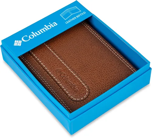 Vista 28 de Columbia Billetera plegable para hombre, múltiples ranuras para tarjetas, ventana de identificación
