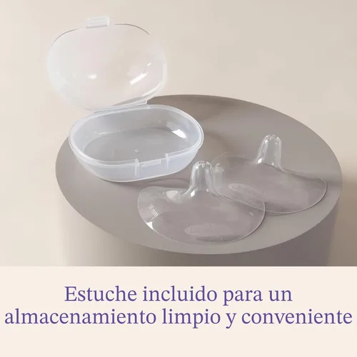 Vista 5 de Lansinoh Protectores de pezón de contacto para madres lactantes, ultrafinos, suaves y flexibles, de silicona de grado médico, diseñados para pezones