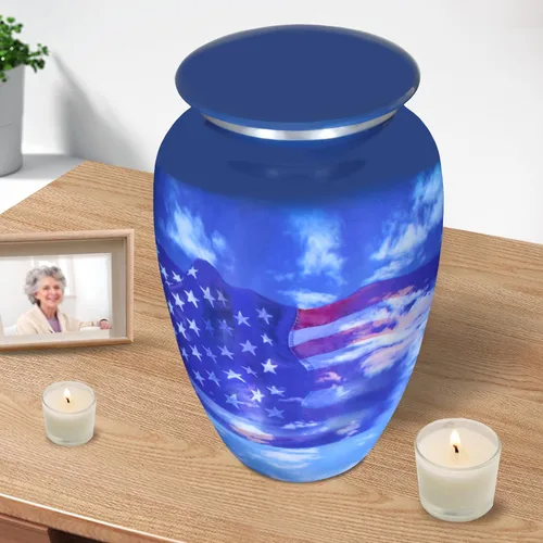 Vista 5 de M MEILINXU Urna para cenizas para adultos, hombre o mujer, urnas de cremación para cenizas humanas, hombre y mujer, decoración funeraria o entierro