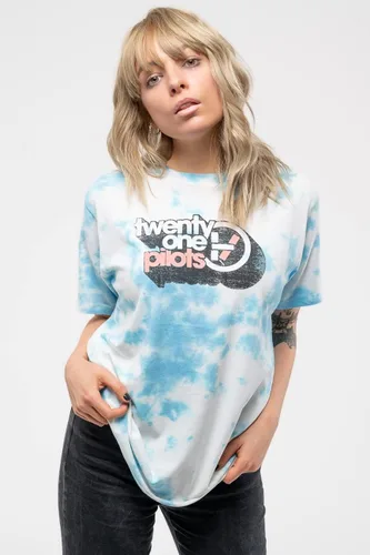 Vista 5 de Twenty One Pilots Camiseta Vintage Block Holiday Band Logo Unisex Blue Dip Dye