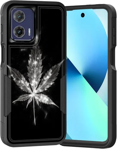 Vista 242 de para Moto G Play 4G 2024, funda de dos capas híbrida resistente y a prueba de golpes, PC duro + silicona suave protectora para Motorola Moto G Play