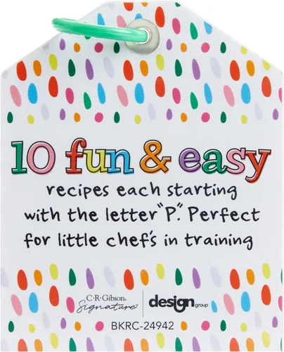 Vista 2 de C.R. Gibson Kids Games - Juego de actividades de cocina Little Chef para niños pequeños y preescolares, 10 unidades, anillo de tarjetas de recetas