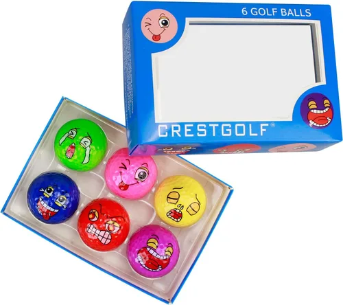 Vista 7 de MYKUJA Pelotas de golf divertidas, pelotas de golf de práctica de colores, regalos de golf novedosos para hombres, mujeres y papás, paquete de 6