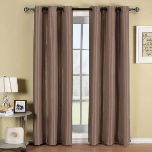 Vista 10 de Royal Tradition Cortinas opacas de 42 x 96 pulgadas, juego de 2 paneles de cortinas blancas con aislamiento térmico para oscurecer la habitación