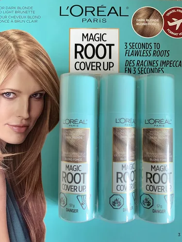 Vista 2 de L'Oreal Paris Root Cover Up - Spray de retoque de color para el cabello, marrón medio, 2 onzas (paquete de 3)