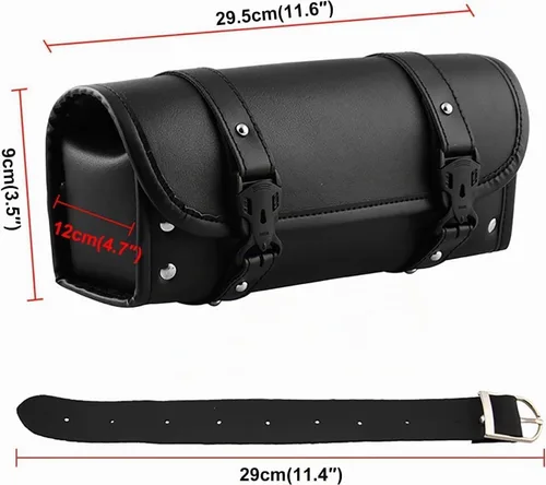 Vista 5 de Bolsa de herramientas de motocicleta adecuada para Harley Suzuki Kawasaki Bolsa de herramientas universal Bolsa lateral de motocicleta, Bolsa