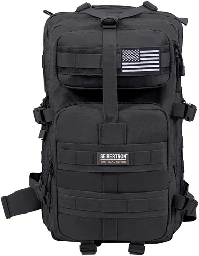 Vista 3 de Seibertron mochila para motociclista o para uso en deportes de exteriores, Negro 37L negro