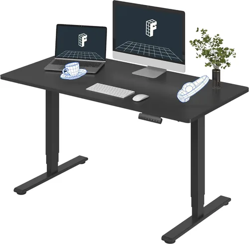 Vista 25 de FLEXISPOT E6 - Escritorio de pie eléctrico de 3 etapas con motor dual, 48 x 24, para usar sentado o de pie, soporta 220 lbs, altura ajustable