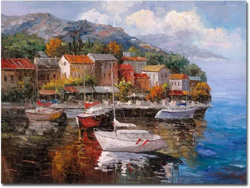 Vista 7 de Lienzo decorativo para pared, diseño de Joval 'At Sea', para decoración de sala de estar, dormitorio u oficina, 14 x 19 pulgadas