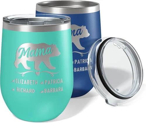 Vista 20 de Vaso de Mamá Oso, vaso personalizado para mamá Oro Rosa