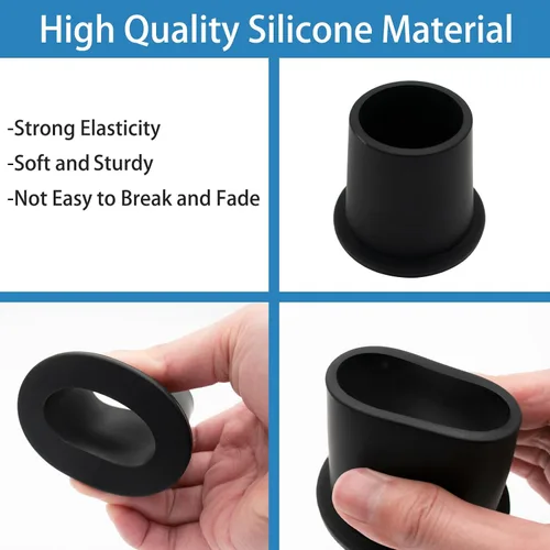 Vista 3 de 2 Pieces Patio Table Umbrella Hole Ring Silicone Patio Cone Wedge Plug Stabilizer Sleeve for 2 to 2.5 Inch Patio Table Hole and 1.5 Inch Umbrella