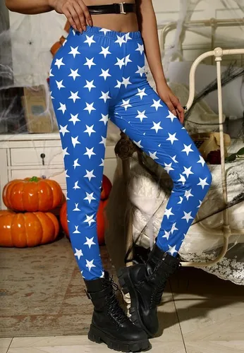 Vista 2 de Spadehill Leggings ajustados gráficos divertidos para mujer de Halloween