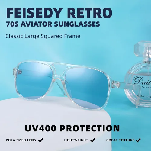 Vista 7 de FEISEDY Cuadrado retro, clásico, vintage para mujer