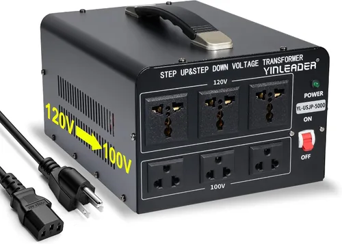 Vista 8 de 500W US al convertidor de voltaje de Japón 120V a 100V transformador