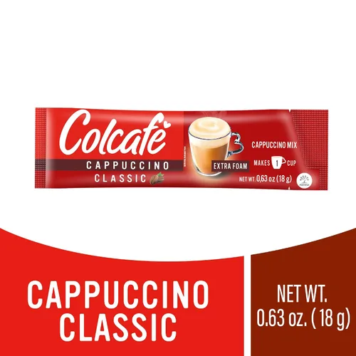 Vista 5 de Colcafe Cappuccino Clásico Instantáneo, 6 sobres por paquete, paquete de 2