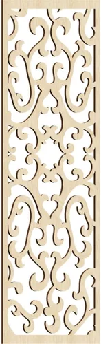 Vista 50 de 9 3/8 pulgadas de ancho x 24 3/8 pulgadas de alto x 1/4 de alto Smithfield paneles de pared de madera con calado, abedul