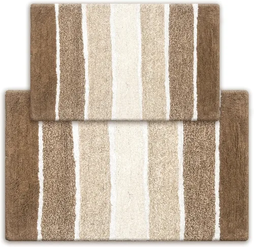 Vista 10 de Alfombra de baño Chardin Home, 100 % algodón, 2 piezas (21 x 34 pulgadas y 17 x 24 pulgada)