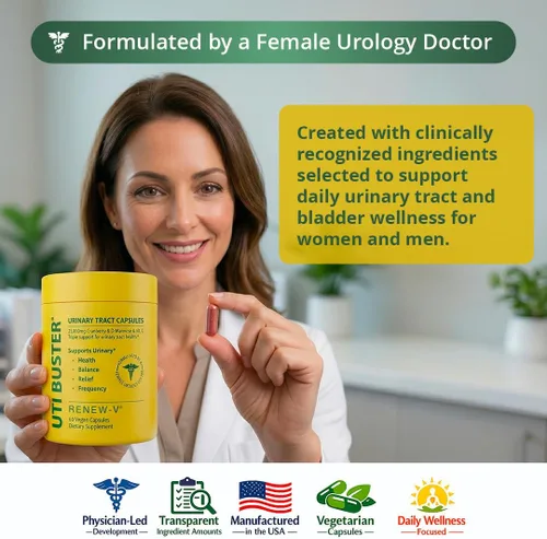 Vista 4 de UTI Buster - Suplemento para la salud del tracto urinario con arándano, D-manosa y vitamina C, apoya la salud de la vejiga y el apoyo urinario