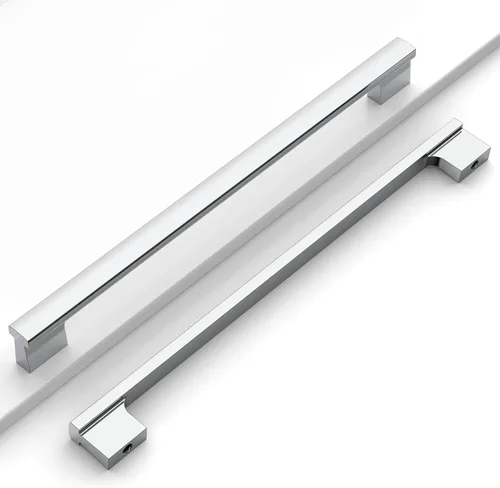 Vista 20 de Paquete de 12 manijas de níquel satinado cepillado de 5 pulgadas (5.039 in) para gabinetes de cocina, tiradores de cajones de cocina, accesorios