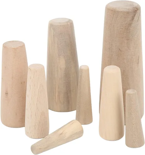 Vista 5 de Enchufe de madera marino a través del casco, tapones de madera suave cónica de emergencia, tapones de madera suave cónica, 10 piezas de drenaje