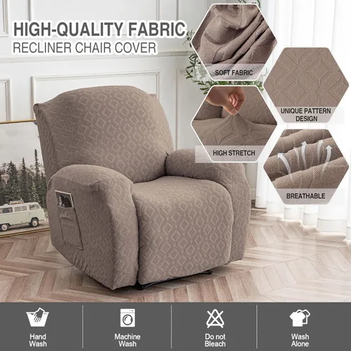 Vista 197 de Gennia Funda Impermeable para Silla Reclinable, Fundas Elásticas para Sofá Reclinable con Bolsillos, Fundas Lavables para Silla Reclinable Lazy Boy
