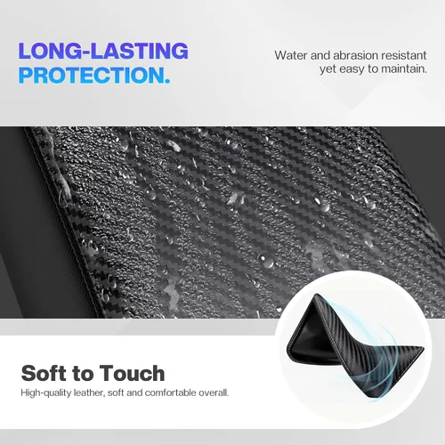 Vista 5 de Autorder Funda de consola central para Hyundai Tucson 2016-2019 2020 2021, accesorios de fibra de carbono, funda impermeable antiarañazos