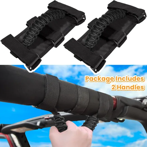 Vista 8 de Asas de agarre para Jeep Wrangler JK JKU JL JLU TJ YJ Sports Sahara Freedom Rubicon Unlimited Gladiator JT 1955-2023 UTV ATV Accesorios Premium 550