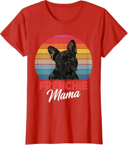 Vista 83 de Frenchie Mama - Camiseta divertida de regalo para niñas y perros Bulldog Francés, Negro, S