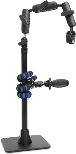 Vista 2 de Arkon Soporte de teléfono Pro negro - HD8RV29 y soporte de trípode para iPhone XS Max XR X 8 7 6S Plus Galaxy Note 8 5 S8 S7 Retail Negro