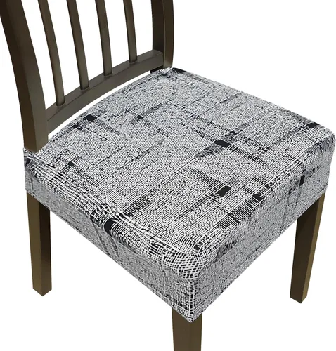 Vista 12 de Fundas para silla de comedor, juego de 2 fundas para sillas de comedor, fundas elásticas de jacquard para sillas de cocina, funda extraíble lavable