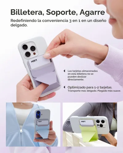 Vista 3 de MOFT Soporte magnético para cartera compatible con iPhone 17/16/15/14/13/12, ajuste de ángulo y soporte de teléfono compatible con MOVAS Magsafe