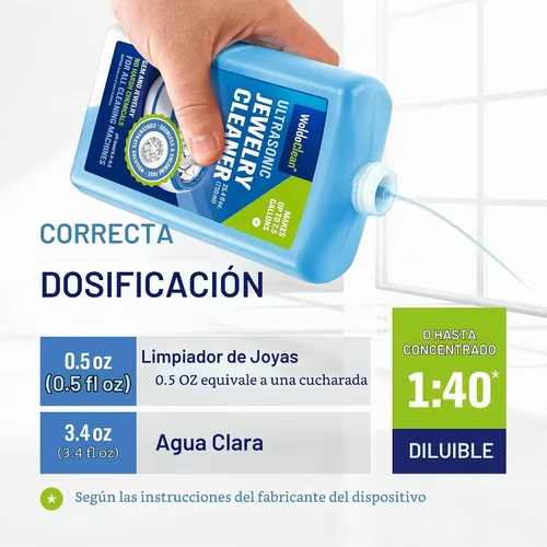 Vista 5 de WoldoClean Solución ultrasónica para limpiar joyas - Concentrado líquido