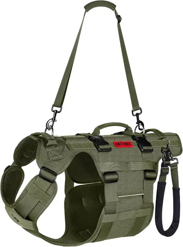 Vista 12 de OneTigris Arnés de elevación para perros grandes, soporte de cadera para perros, elevador de cuerpo completo con asas Invictus Chaleco