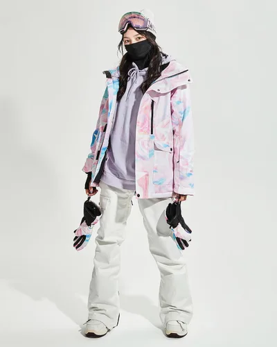 Vista 8 de VECTOR PRIME Pantalones de esquí aislados para mujer, pantalones de snowboard impermeables para mujer