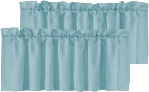 Vista 52 de H.VERSAILTEX - Cenefa térmica para ventana con dobladillo para barra, para oscurecer las habitaciones; ideales para la cocina, 52” x 18” Gris paloma