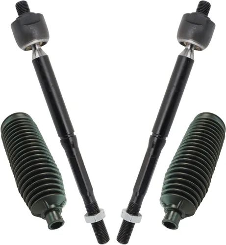 Vista 235 de TRQ Kit de dirección delantera con barra de acoplamiento de fuelle de piñón y cremallera compatible con Toyota Echo 2000-2005