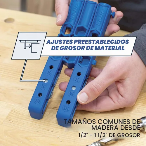 Vista 4 de KREG Plantilla Duradera para Agujeros de Bolsillo 320 con Abrazadera de Cara Clásica de 2 Pulgadas - Incluye Abrazaderas de Madera para Carpintería