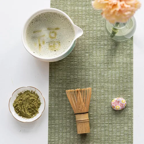 Vista 5 de Juego de té Matcha prémium para principiantes y entusiastas – Kit ceremonial completo con batidor de bambú (Chasen), cuchara, cuenco y cuchara