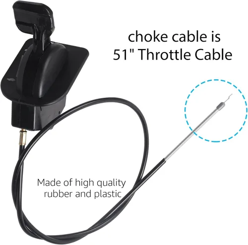 Vista 6 de LaWana 746P06891 746-06891 Cable del acelerador de 51 pulgadas para cables del acelerador CUB Cadet ZT1-42 KH, ZT1-50 KH FAB, ZT1-54 KH FAB, ZT1-42