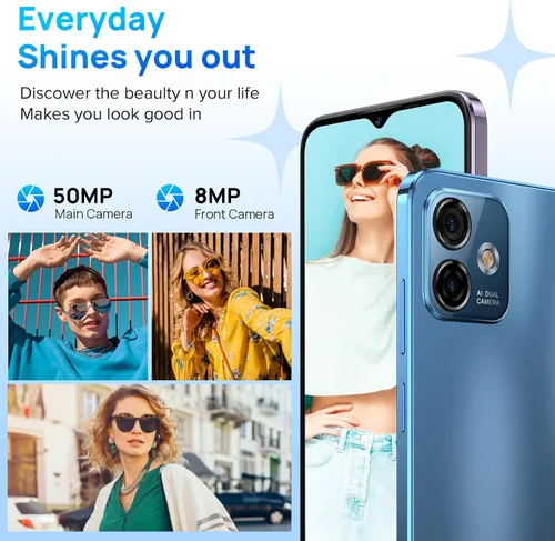 Vista 3 de Teléfonos Celulares Ulefone Desbloqueados, Note 16 Pro 12GB + 128GB, 8-Core, Pantalla HD+ de 6.52" Smartphone Desbloqueado, Android 13, 50MP + 8MP